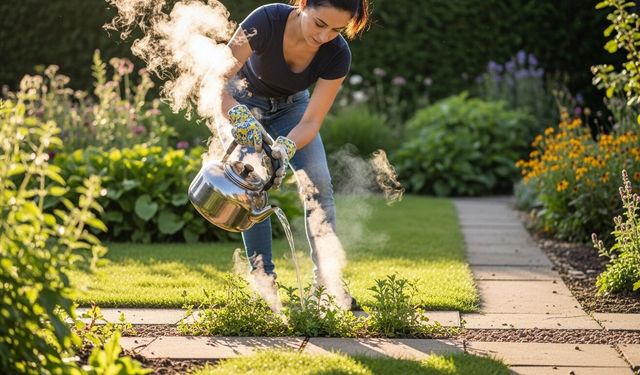 Bahçedeki istenmeyen yabani otlar için çözüm mutfaktan geldi: 24 saatte kökünü kurutuyor