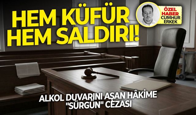 Hem küfür hem saldırı! Alkol duvarını aşan hâkime "Sürgün" cezası