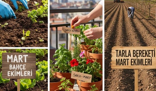 Mart ayında ne ekilir 2026? Bahçeye, saksıya ve tarlaya ekilecek sebze ve meyveler