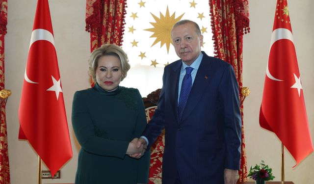 Cumhurbaşkanı Recep Tayyip Erdoğan, Rusya Federasyon Konseyi Başkanı Matviyenko'yu kabul etti!