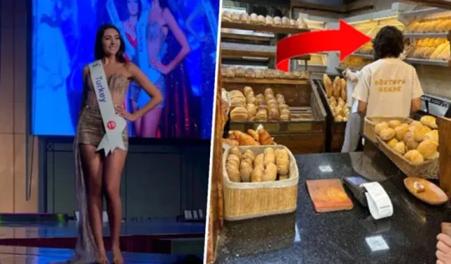 Eski Miss Turkey güzeli İzmir'de bir fırında çalışmaya başladı!