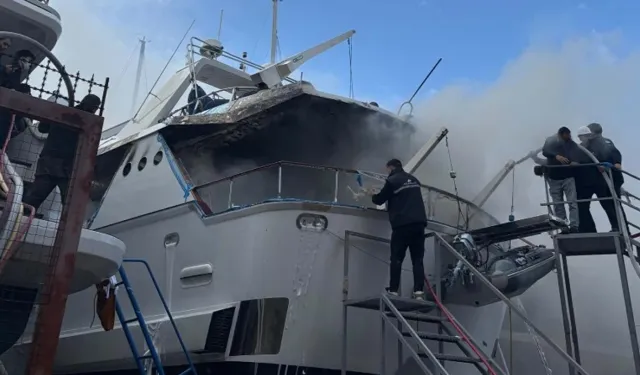 Eski Trabzonsporlu başkanın teknesi alev alev yandı!