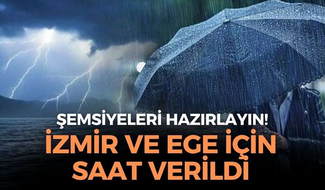 İzmir ve Ege için saat verildi... Fırtınalı sağanak alarmı! Sel ve su baskını uyarısı!