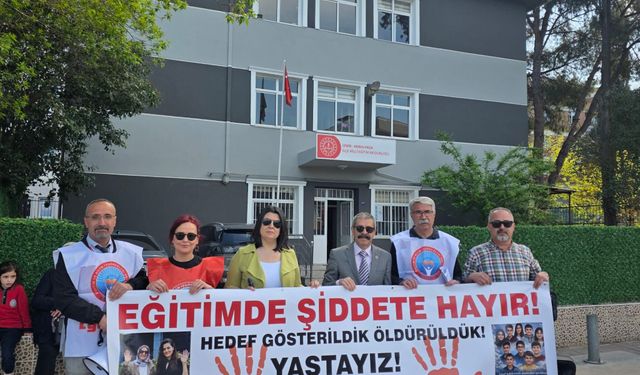 İzmir Kemalpaşa’da eğitim sendikalarından ortak tepki: “Okullarda şiddete hayır”