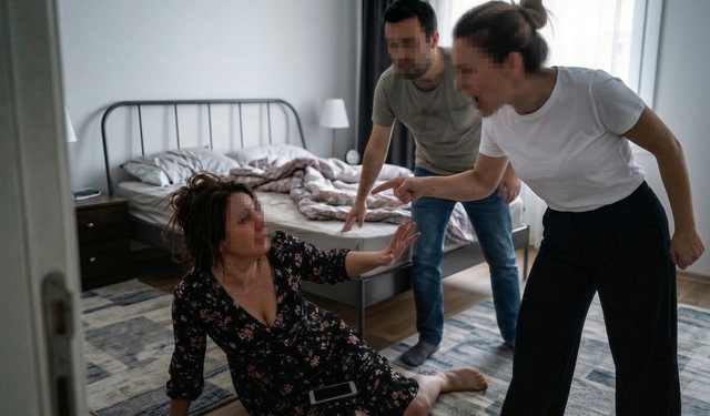 Kocasını komşusuyla yatak odasında yakaladı: "Bir kere oldu, ben bir şey yapmadım!"