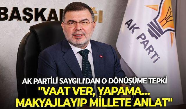 AK Partili Saygılı'dan Karşıyaka'daki tartışmalı projeye tepki: "Vaat ver, yapama… Sonra makyajlayıp millete anlat"