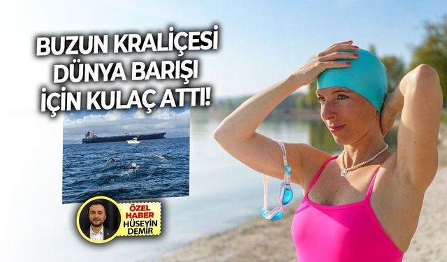 Buzun kraliçesi dünya barışı için kulaç attı!