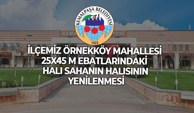 İLÇEMİZ ÖRNEKKÖY MAHALLESİ 25X45 M EBATLARINDAKİ HALI SAHANIN HALISININ YENİLENMESİ