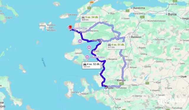 İzmir-Bozcaada arası kaç km? Bozcaada kaç dakika sürer?