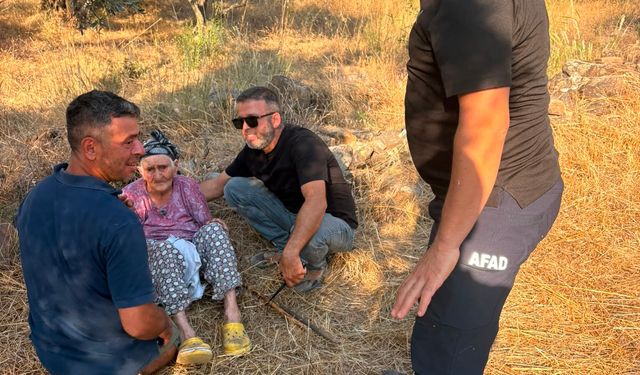 Aydın'da kaybolan 80 yaşındaki kadın 11 saat sağ bulundu