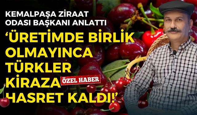 Kemalpaşa Ziraat Odası Başkanı anlattı: Üretimde birlik olmayınca, Türkler kiraza hasret kaldı!