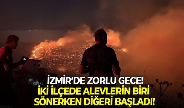 İzmir'de zorlu gece! İki ilçede alevlerin biri sönerken diğeri başladı...