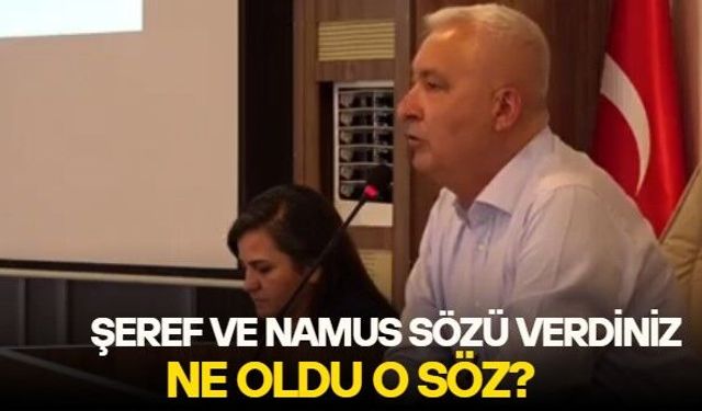 Kemalpaşa Belediye Başkanı Mehmet Türkmen'e seçim döneminde şeref ve namus sözü dediği vaadi soruldu
