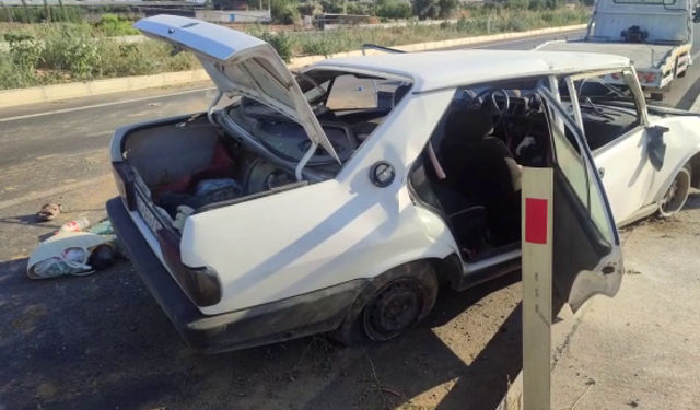 İzmir Ödemiş'te lastik faciası! Kontrolden çıkan otomobil karşı şeride geçti: Aynı aileden 5 yaralı