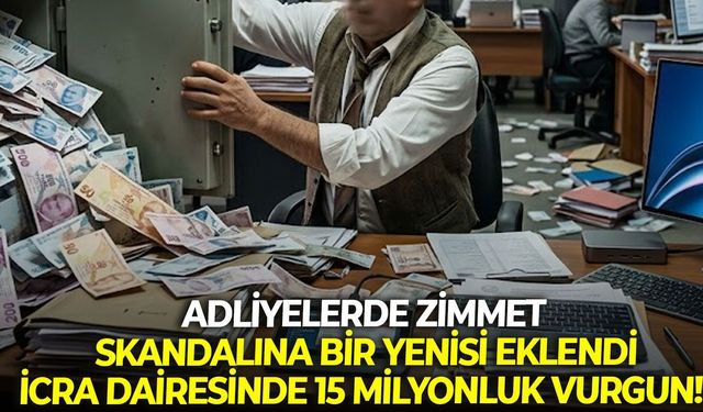 Adliyelerde zimmet skandalına bir yenisi eklendi: İcra dairesinde 15 milyonluk vurgun!