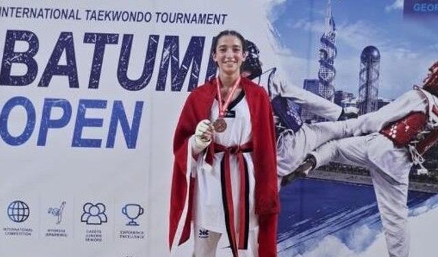 Aliağalı milli sporcu Merve Nisa Mızrak'tan Gürcistan'da altın madalya!