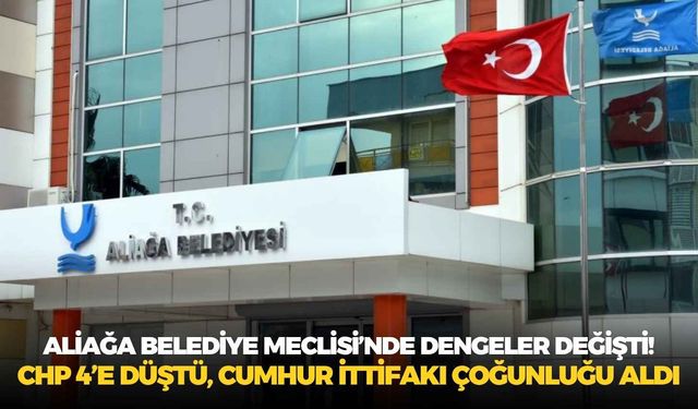 Aliağa Belediye Meclisi’nde dengeler değişti! CHP 4’e düştü, Cumhur İttifakı çoğunluğu aldı