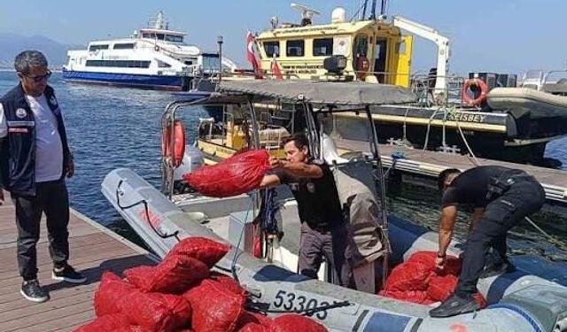 İzmir Balçova'da yasa dışı midye avına ağır darbe: 5 kişiye para cezası!