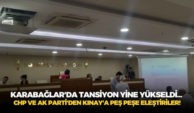 Karabağlar'da tansiyon yine yükseldi... CHP ve AK Parti'den Başkan Kınay'a peş peşe eleştiriler!