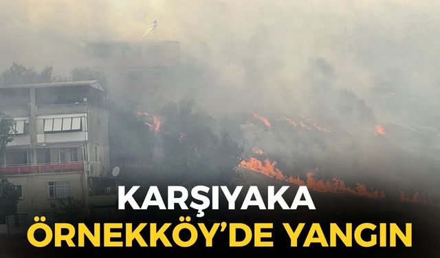 SON DAKİKA Karşıyaka Örnekköy'de yangın!