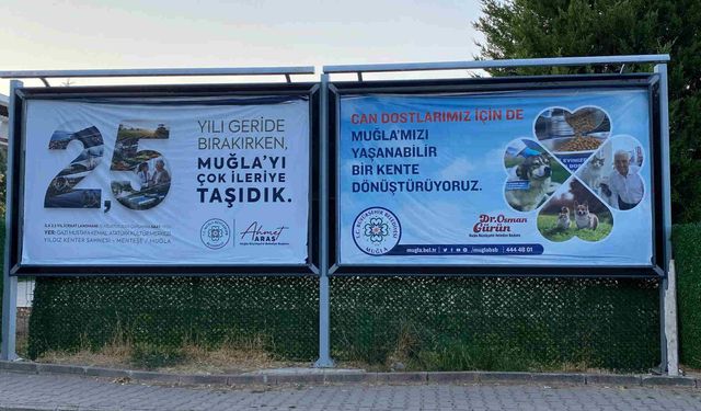 Muğla’da “iki başkanlı” afiş şaşkınlığı!