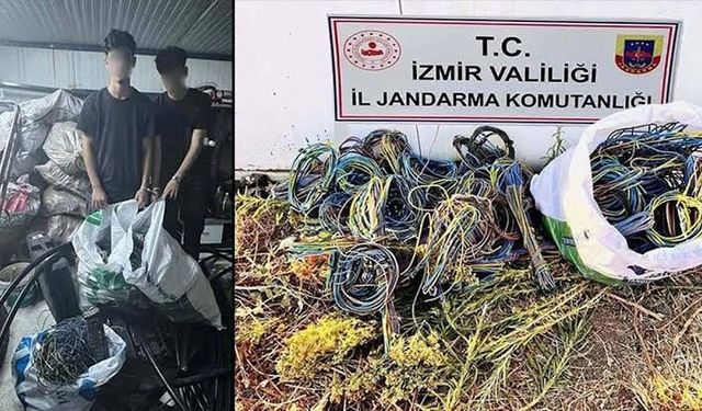Aliağa’da kablo operasyonu! 7 faili meçhul hırsızlık aydınlatıldı
