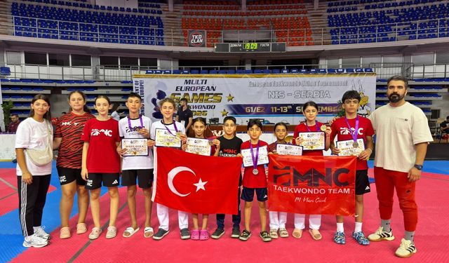 İzmir Kemalpaşa'ya Sırbistan'da madalya yağmuru: MNÇ Taekwondo Asterix Games'e damga vurdu