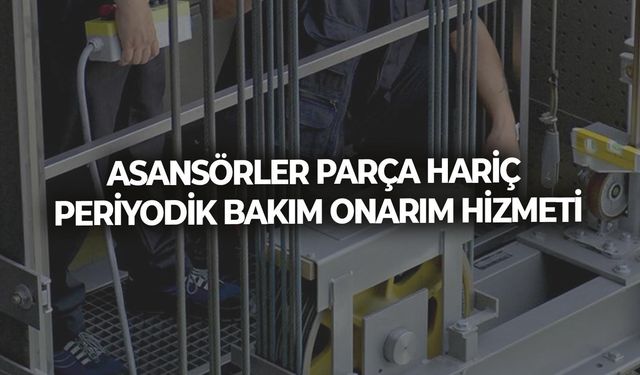 ASANSÖRLER PARÇA HARİÇ PERİYODİK BAKIM ONARIM HİZMETİ