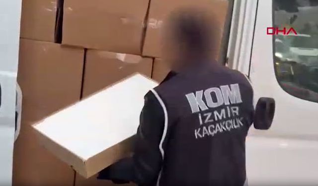İzmir’de 2 milyon 160 bin kaçak makaron ele geçirildi