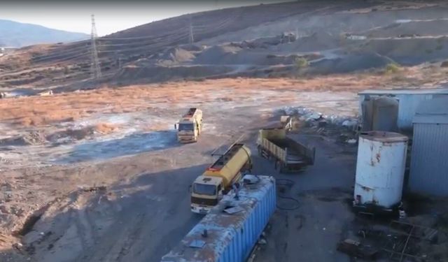 İzmir'de Aliağa'daki Katı Atık Tesisinde 10 tonluk kaçak akaryakıt ele geçirildi