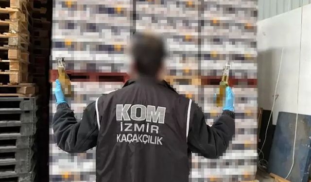 İzmir’de kaçak alkol operasyonu: 21 bin litre etil alkol ele geçirildi
