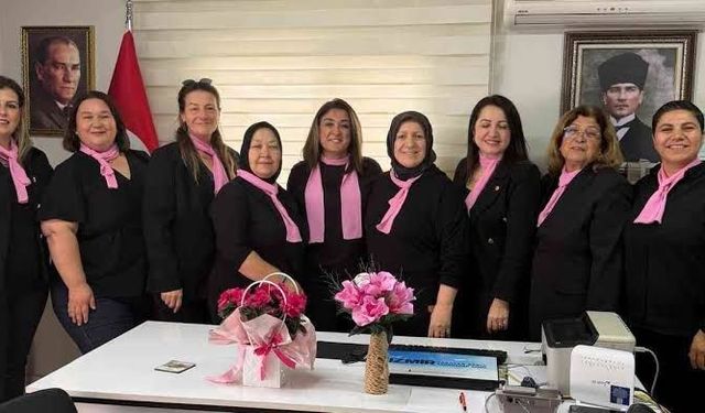 Kadın muhtarlar el ele verdi: Aliağa’dan Türkiye’ye pembe farkındalık mesajı!
