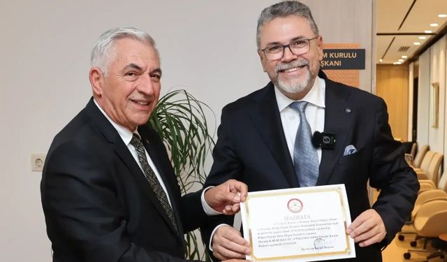 Mustafa Karabağlı mazbatasını aldı: “Odamızı hep beraber yöneteceğiz”