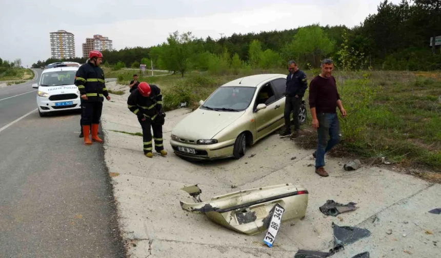 Kastamonu'da alkollü sürücü kazası: Direksiyon hakimiyetini kaybeden sürücü yaralandı