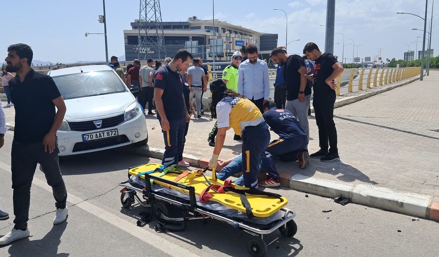 Karaman’da otomobiller çarpıştı: 2 kişi yaralandı!