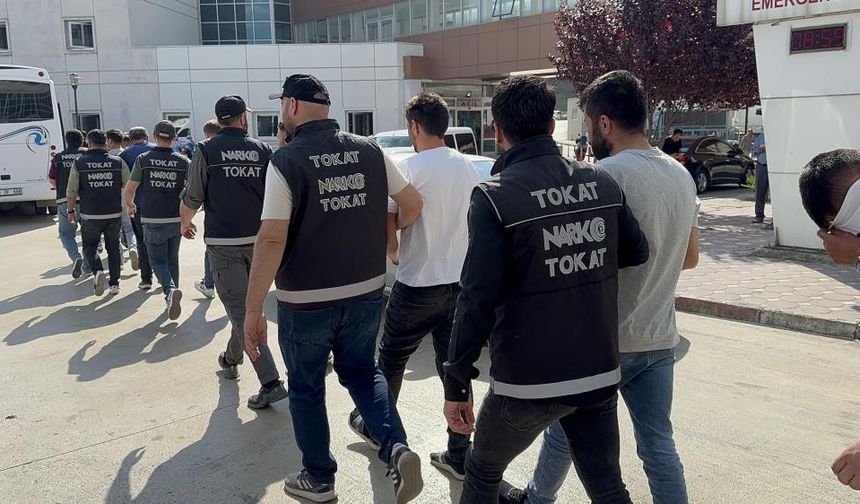 Tokat'ta yasaklı madde operasyonu: 16 şüpheli gözaltında