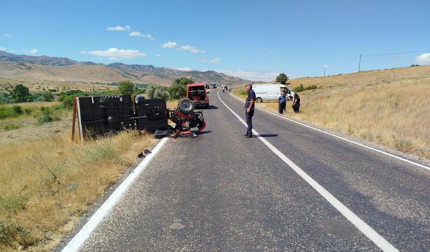 Malatya’da kontrolden çıkan çapa motoru devrildi: 1 ölü, 1 ağır yaralı!