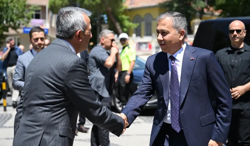 İçişleri Bakanı Yerlikaya, Edirne’de protokol tarafından karşılandı