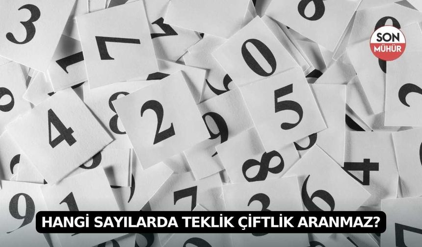 Hangi sayılarda teklik çiftlik aranmaz?