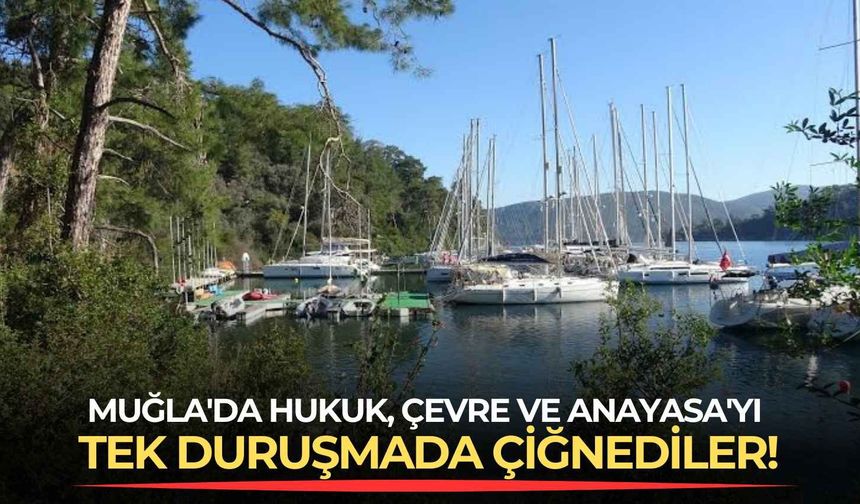 Muğla'da hukuk, çevre ve Anayasa'yı tek duruşmada çiğnediler!