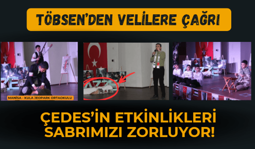 TÖBSEN'e göre ÇEDES artık çocuklarımız için bir milli güvenlik sorunu haline geldi!