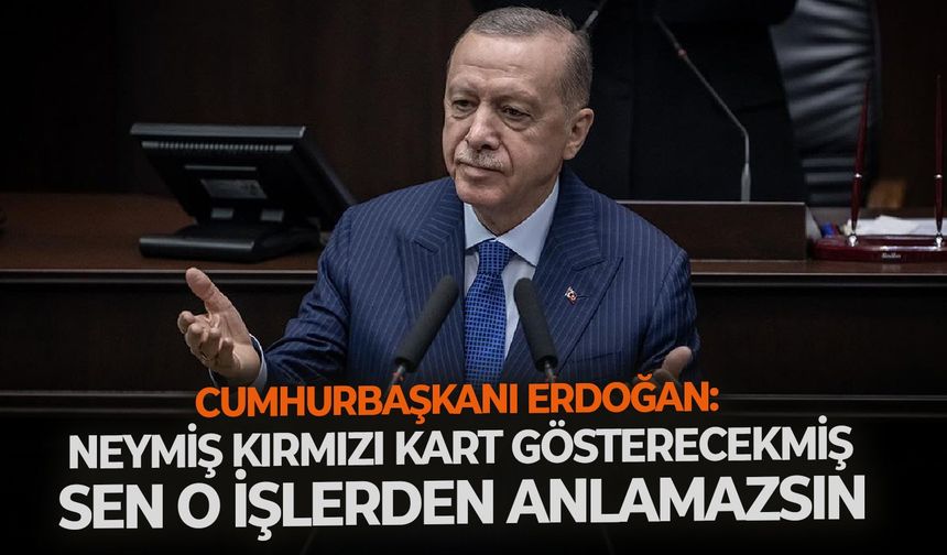 Cumhurbaşkanı Erdoğan: Neymiş kırmızı kart gösterecekmiş, o iş bizim işimiz