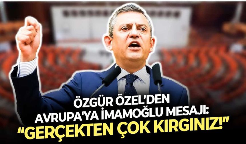 Özgür Özel’den Avrupa'ya İmamoğlu mesajı: “Gerçekten çok kırgınız!”