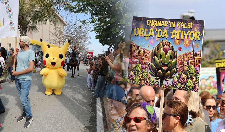 Direnişin simgesi pikaçu Urla'da: 11. Uluslararası Urla Enginar Festivali coşkuyla başladı