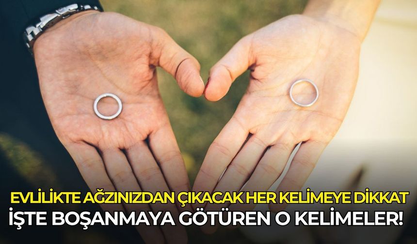 Evlilikte ağzınızdan çıkacak her kelimeye dikkat: İşte boşanmaya götüren o kelimeler!