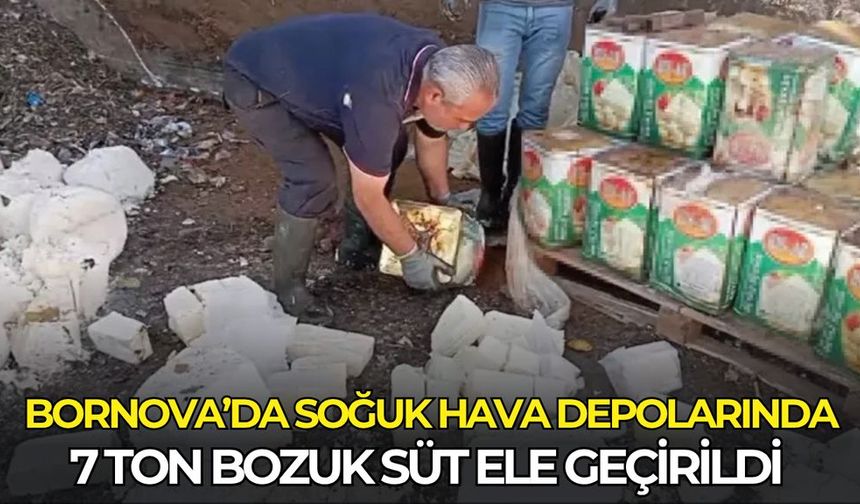 İzmir'de soğuk hava depolarında 7 ton bozuk süt ele geçirildi