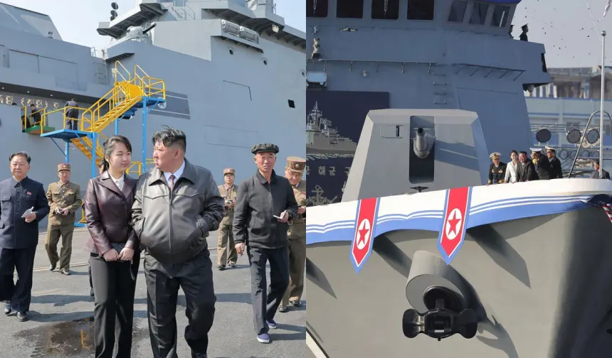 Kim Jong Un’un savaş gemisi gözlerinin önünde battı!