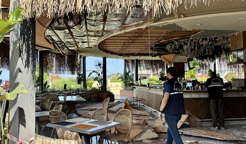 Muğla Fethiye'de korku dolu anlar! Restoran tavanı çöktü, turistler yaralandı!