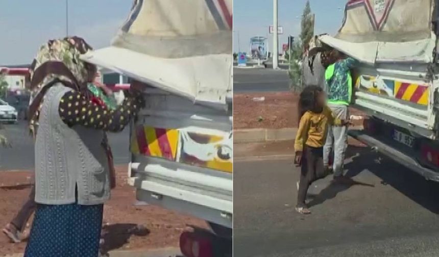 Kırmızı ışıkta duran kamyonetten biber çaldılar