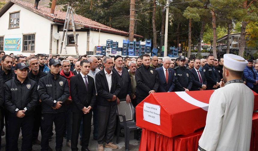 Vefat eden polis memuru son yolculuğuna uğurlandı